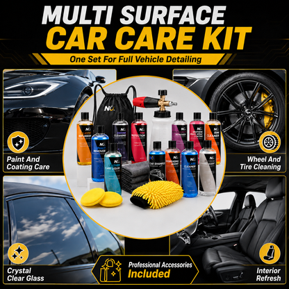 Car Wash and Cleaning Kit with Portable Accessories